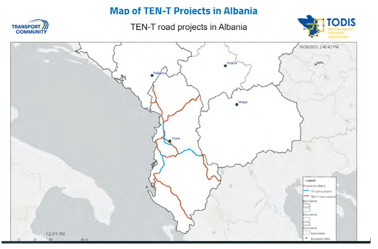 Shqiperia po zbaton 6 projekte rrugore te rrjetit TEN-T, 137 km me kosto 1 mld euro